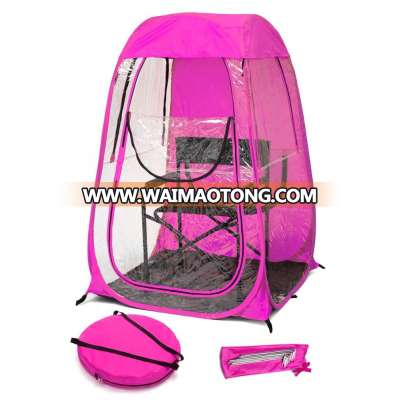 clear plastic PVC+190T polyester Fabric under the weather tent chair tent instant  pvc pop up sports tent